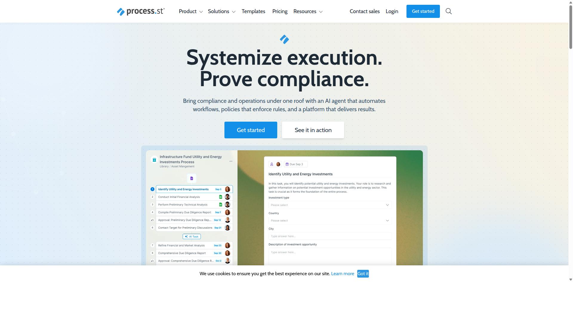 Process Street for Enterprise GRC website